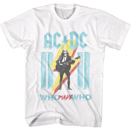 AC/DC Shirt Who Made Who White Tall T-Shirt
