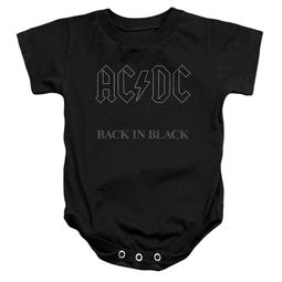 ACDC Baby Romper Back In Black Black Infant Babies Creeper ACDC Baby Romper Back In Black Black Infant Babies Creeper