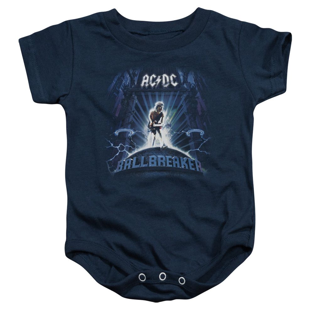 ACDC Baby Romper Ball Breaker Navy Infant Babies Creeper ACDC Ball Breaker Shirts