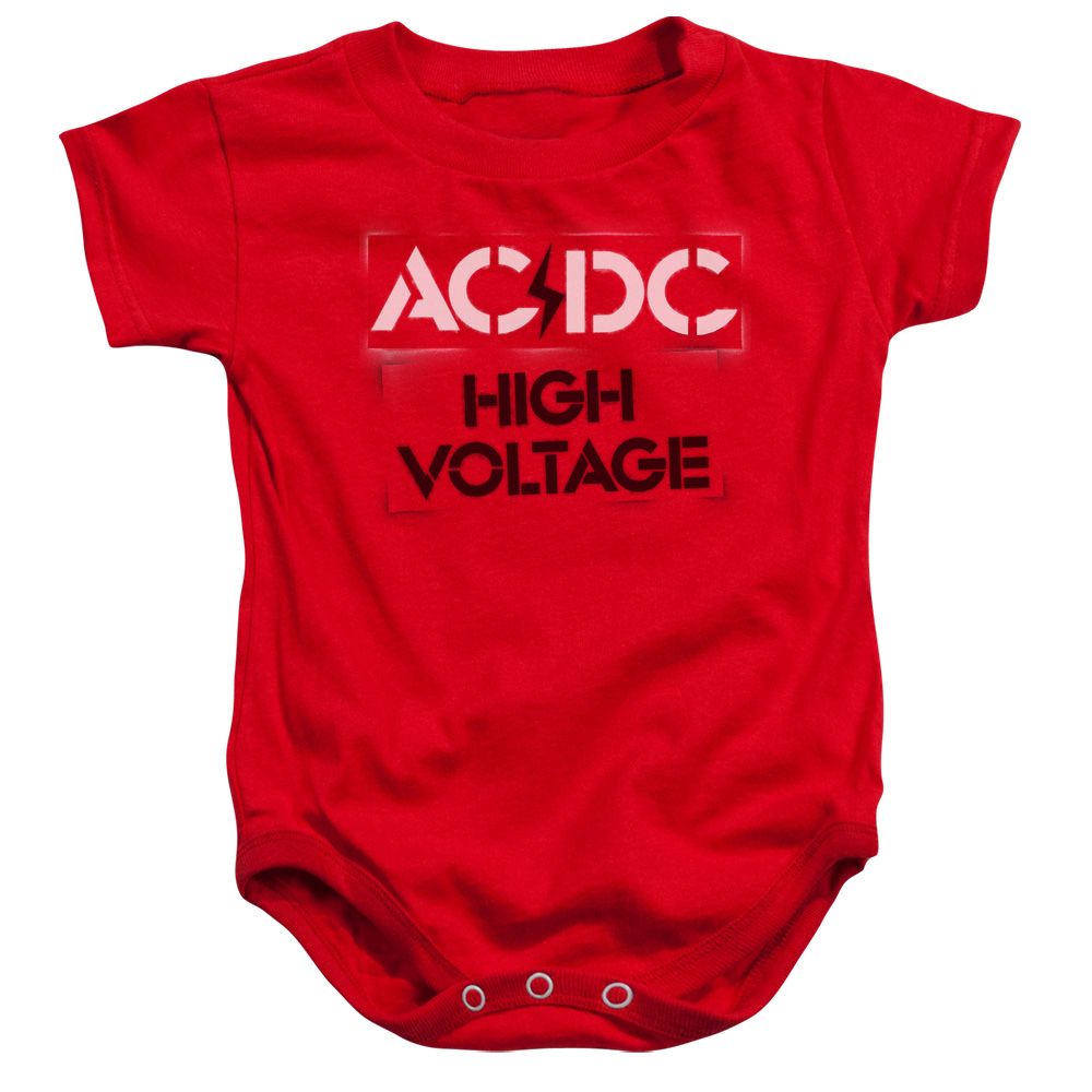 ACDC Baby Romper High Voltage Red Infant Babies Creeper ACDC High