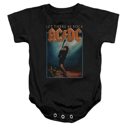 ACDC Baby Romper Let There Be Rock Black Infant Babies Creeper