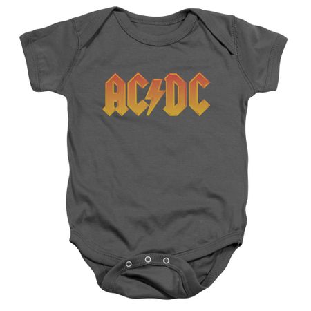 ACDC Baby Romper Logo Charcoal Infant Babies Creeper