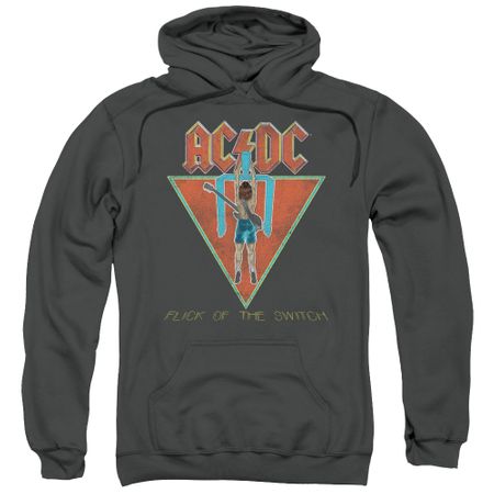 ACDC Hoodie Flick Of The Switch Charcoal Sweatshirt Hoody