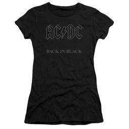 ACDC Juniors Shirt Back In Black Black T-Shirt ACDC Juniors Shirt Back In Black Black T-Shirt