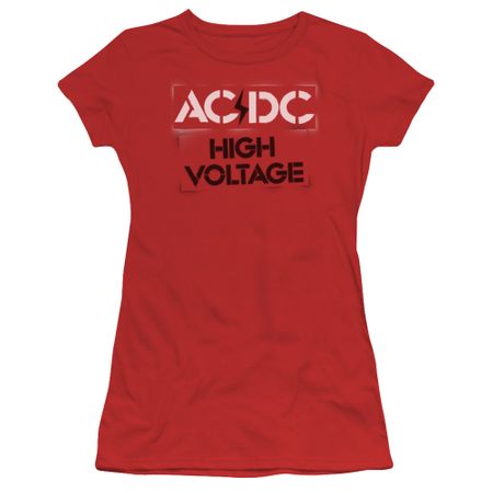 ACDC Juniors Shirt High Voltage Red T-Shirt