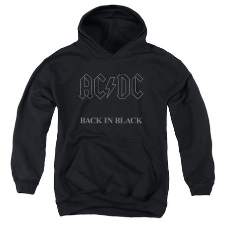 ACDC Kids Hoodie Back In Black Black Youth Hoody