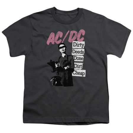 ACDC Kids Shirt Dirty Deeds Charcoal T-Shirt