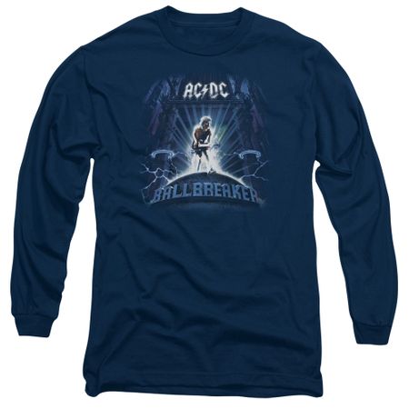 ACDC Long Sleeve Shirt Ball Breaker Navy Tee T-Shirt