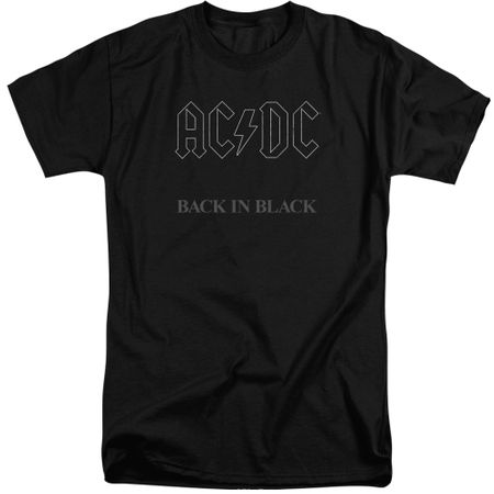 ACDC Shirt Back In Black Black Tall T-Shirt