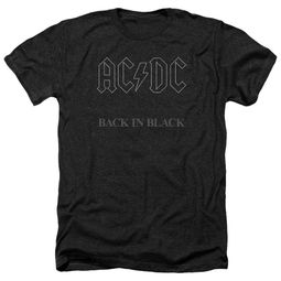 ACDC Shirt Back In Black Heather Black T-Shirt ACDC Shirt Back In Black Heather Black T-Shirt