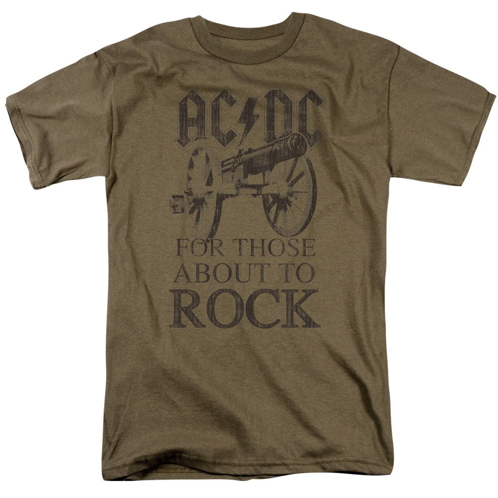 ACDC Shirt For Those About To Rock Safari Green T-Shirt - ACDC For ...