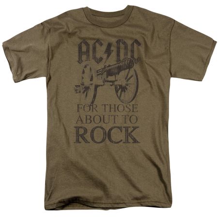 ACDC Shirt For Those About To Rock Safari Green T-Shirt