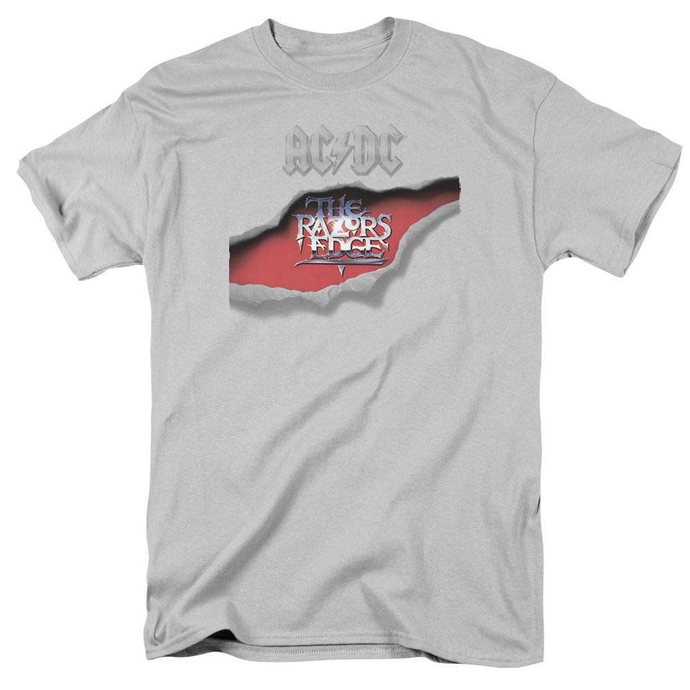 ACDC Shirt The Razors Edge Silver T-Shirt - ACDC The Razors Edge Shirts