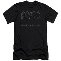 ACDC Slim Fit Shirt Back In Black Black T-Shirt ACDC Slim Fit Shirt Back In Black Black T-Shirt