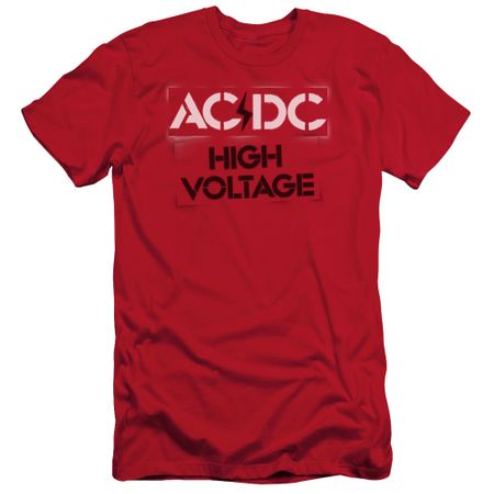 ACDC Slim Fit Shirt High Voltage Red T-Shirt