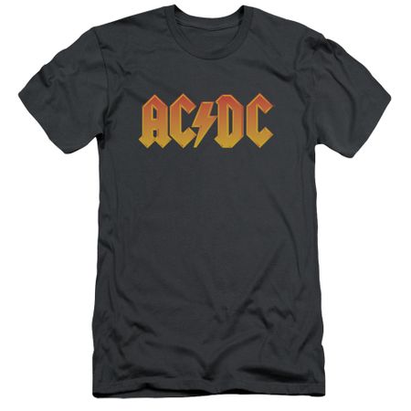 ACDC Slim Fit Shirt Logo Charcoal T-Shirt