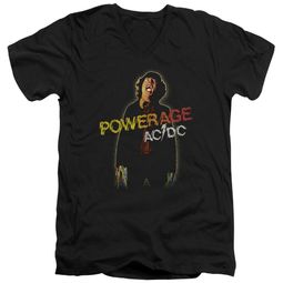 ACDC Slim Fit V-Neck Shirt Powerage Black T-Shirt ACDC Slim Fit V-Neck Shirt Powerage Black T-Shirt