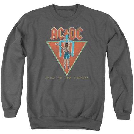ACDC Sweatshirt Flick Of The Switch Adult Charcoal Sweat Shirt