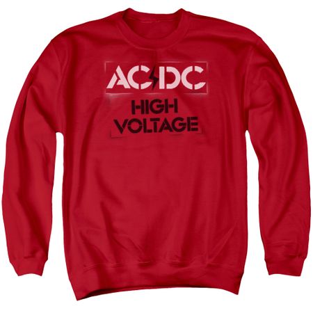 ACDC Sweatshirt High Voltage Adult Red Sweat Shirt