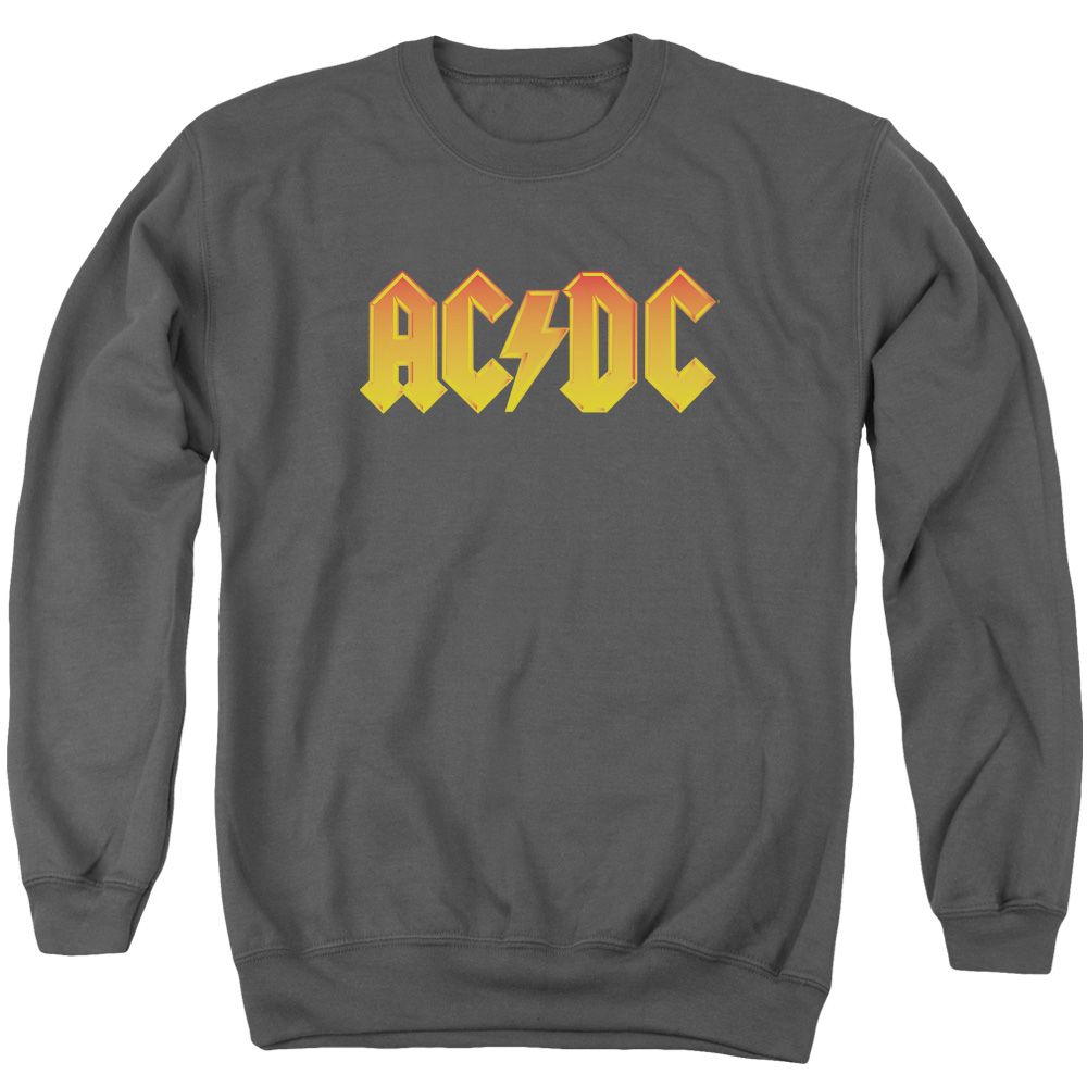 ACDC Sweatshirt Logo Adult Charcoal Sweat Shirt - ACDC Logo Shirts