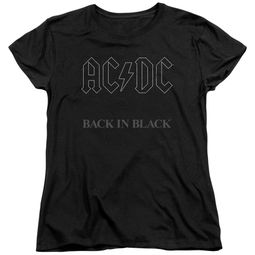 ACDC Womens Shirt Back In Black Black T-Shirt ACDC Womens Shirt Back In Black Black T-Shirt