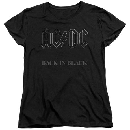 ACDC Womens Shirt Back In Black Black T-Shirt