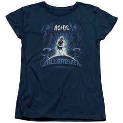 ACDC Womens Shirt Ball Breaker Navy T-Shirt ACDC Womens Shirt Ball Breaker Navy T-Shirt
