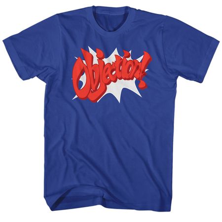 Ace Attorney Shirt Objection Royal Blue T-Shirt