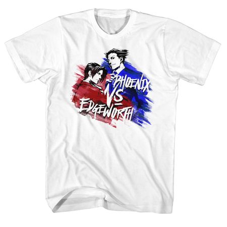 Ace Attorney Shirt Phoenix Wright VS Edgeworth White T-Shirt