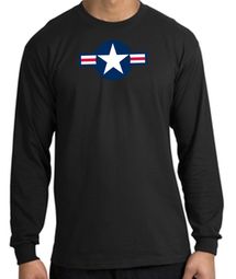 Air Force Long Sleeve Shirt Aircraft Insignia Black Tee Shirt Air Force Long Sleeve Shirt Aircraft Insignia Black Tee Shirt