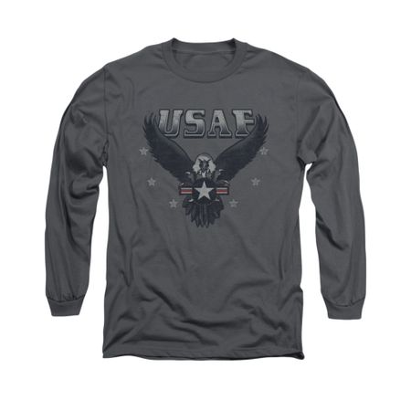 Air Force Shirt Eagle Long Sleeve Charcoal Tee T-Shirt
