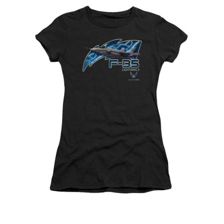 Air Force Shirt Juniors F35 Lightning II Black T-Shirt