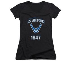 Air Force Shirt Juniors V Neck Property Of Black T-Shirt