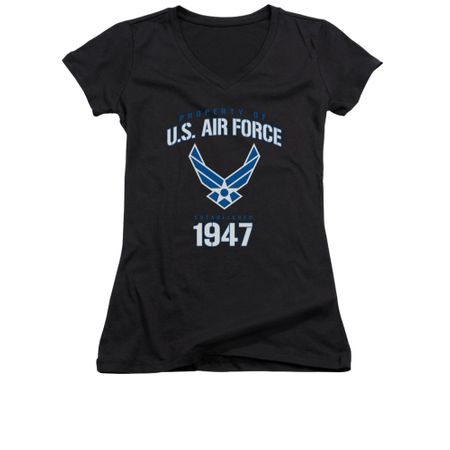 Air Force Shirt Juniors V Neck Property Of Black T-Shirt