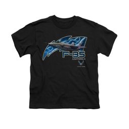 Air Force Shirt Kids F35 Lightning II Black T-Shirt