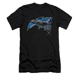Air Force Shirt Slim Fit F35 Lightning II Black T-Shirt