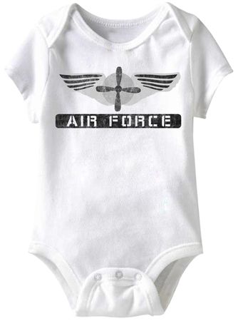 Air Force Wings Funny Baby Romper White Infant Babies Creeper