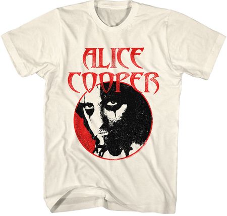 Alice Cooper Circle Face Men's T-shirt - Cream