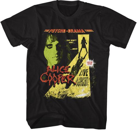 Alice Cooper Psycho Drama Tour Men's Tshirt - Black