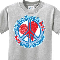 All You Need is Love Kids Shirts