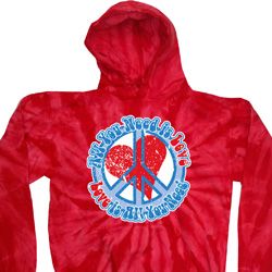 All You Need is Love Tie Dye Hoodie