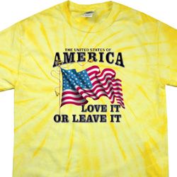 America Love It or Leave It Dandelion Spider Tie Dye Shirt
