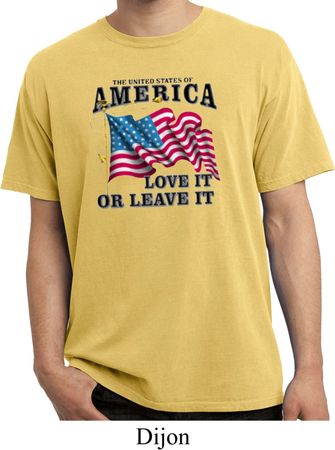 America Love It or Leave It Dijon Pigment Dyed Shirt