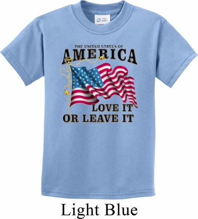 America Love It or Leave It Kids Shirt