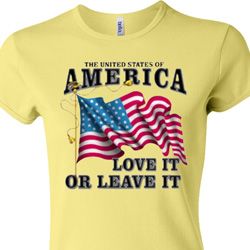 America Love It or Leave It Ladies Crewneck Shirt