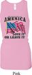 America Love It or Leave It Ladies Longer Length Racerback Tank Top