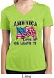 America Love It or Leave It Ladies Moisture Wicking V-neck Shirt