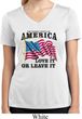 America Love It or Leave It Ladies Moisture Wicking V-neck Shirt