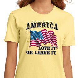 America Love It or Leave It Ladies Organic Shirt