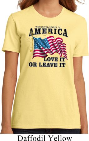 America Love It or Leave It Ladies Organic Shirt